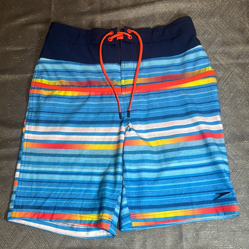 Speedo Multicolor Striped Men’s Swim Board Shorts